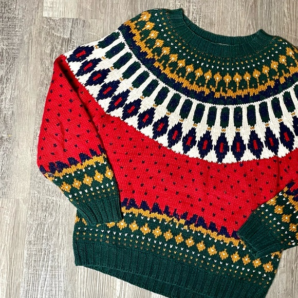 Vintage 1990s Melbourne Country Clothing Company Hand Knit Chunky Knit Sweater - Picture 2 of 16